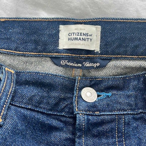 Citizens Of Humanity Dark Blue Wide-Leg Jeans - Picture 7 of 15